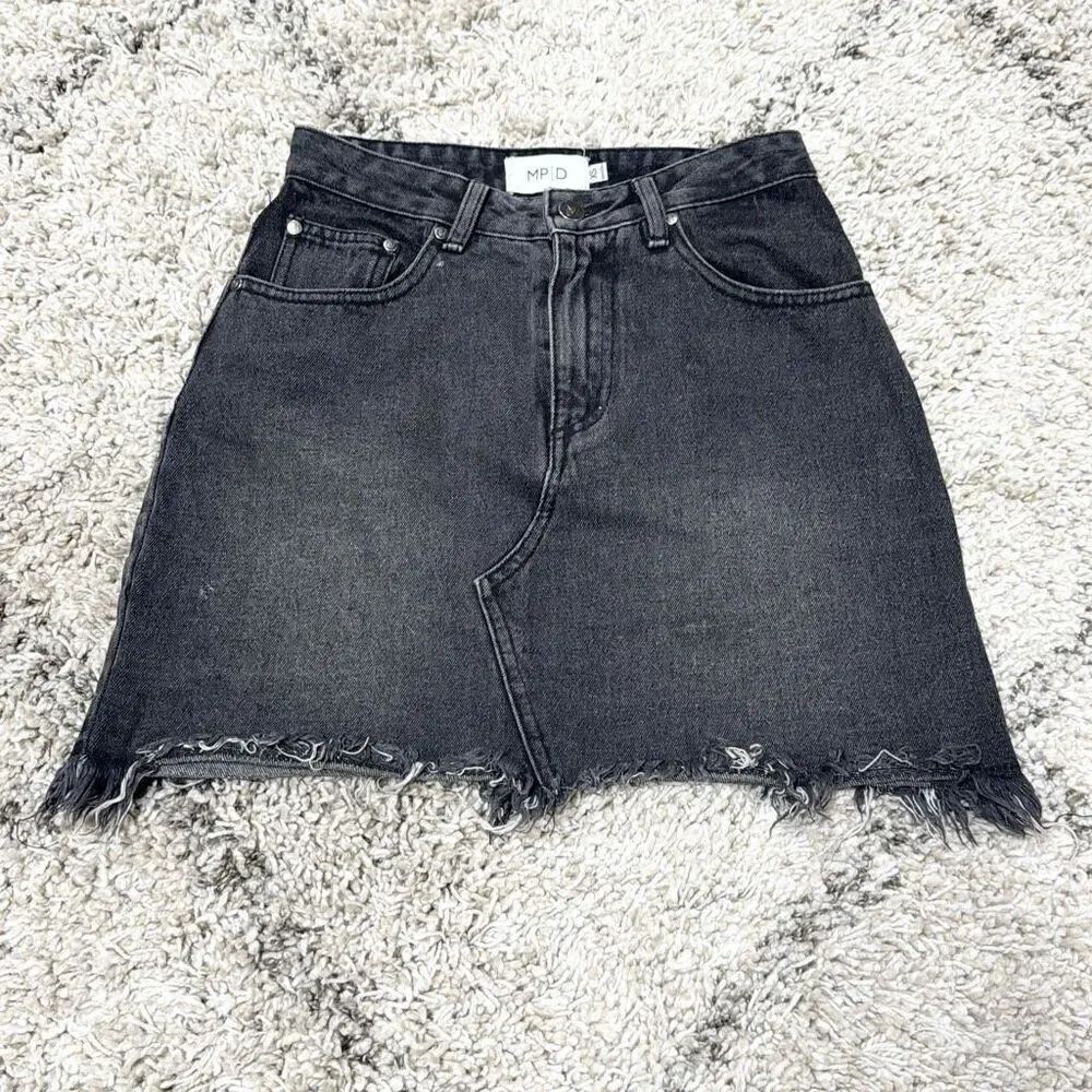 MPD by Mink Pink Women’s Black Denim Mini Skirt Size XS